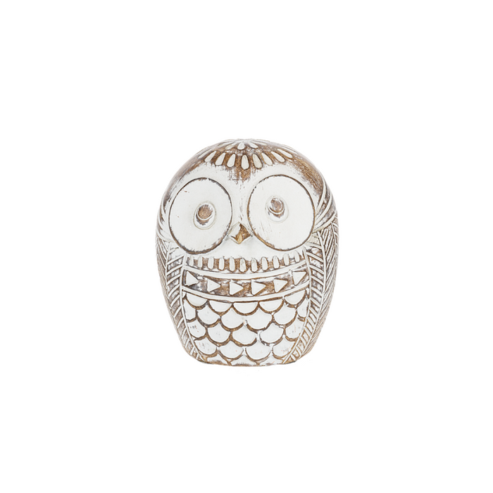 Carved Owl Figurine - Small