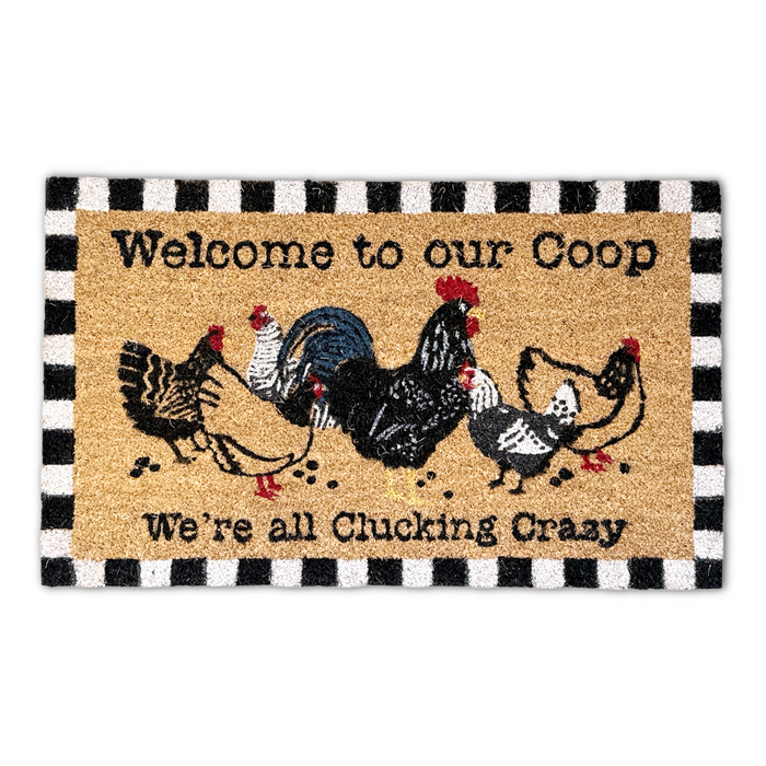 "Welcome To Our Coop" Chicken Doormat