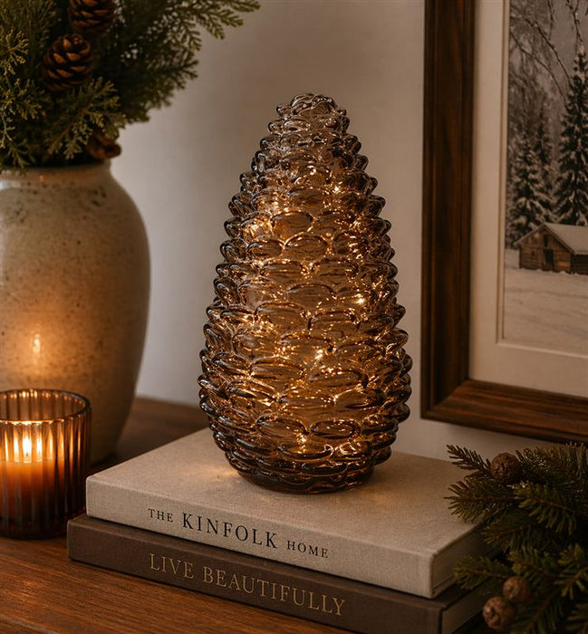 10" Glass LED Pinecone