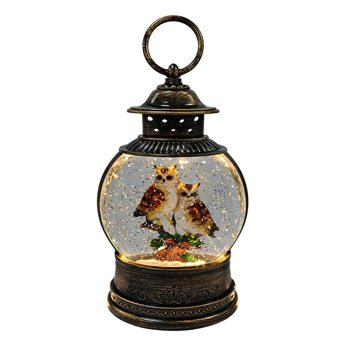 9" Owl Snowglobe
