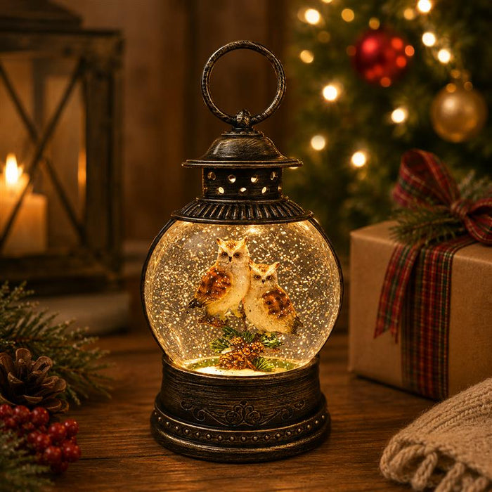 9" Owl Snowglobe