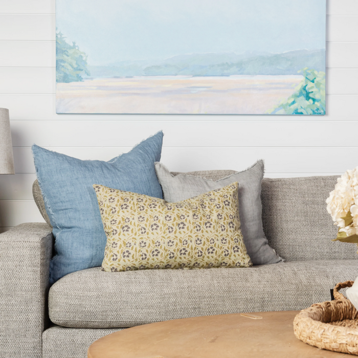 24x24 Lina Linen Pillow - Grey