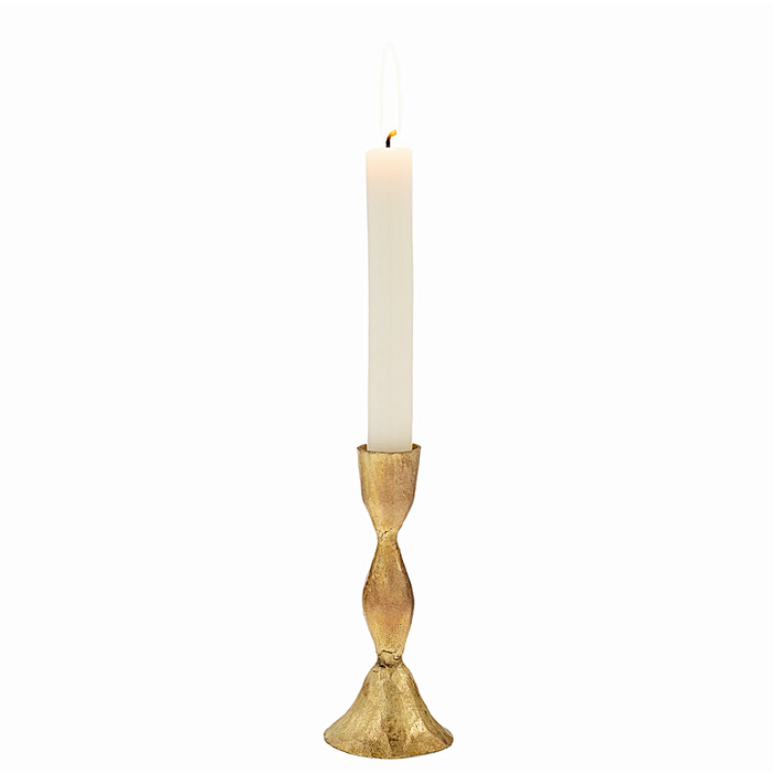 Zora Forged Candlestick Large - Gold