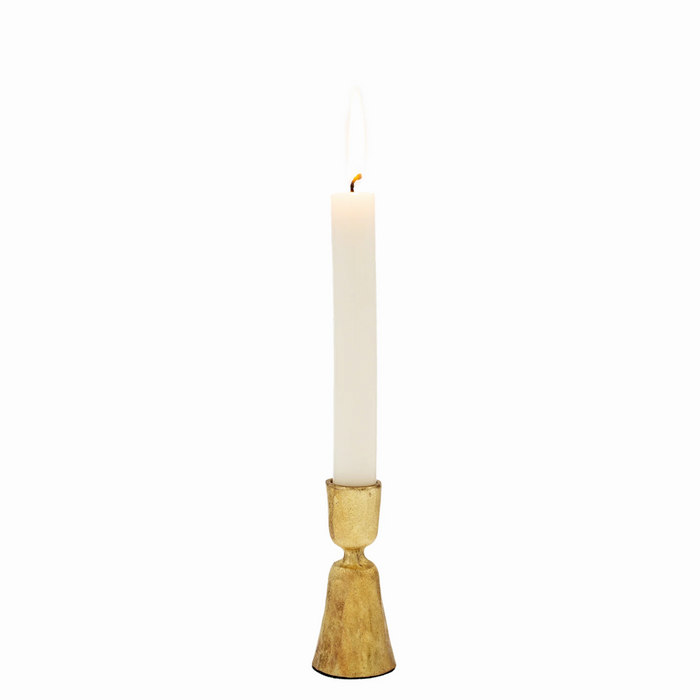 Zora Forged Candlestick Small - Gold