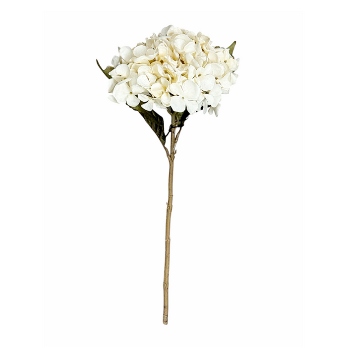 18" White Hydrangea Floral Stem