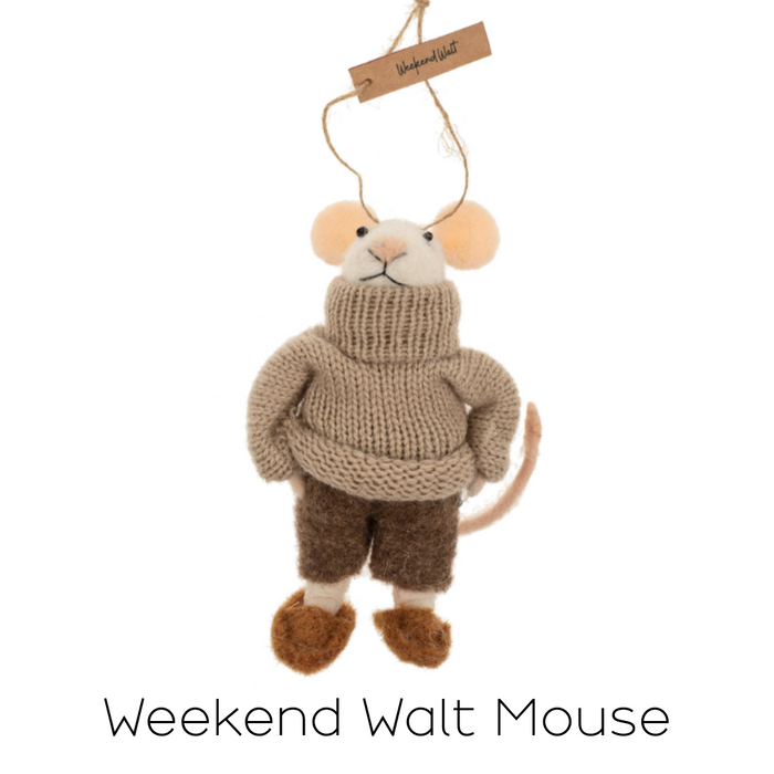 Felt Mouse Ornament - Weekend Walt Mouse