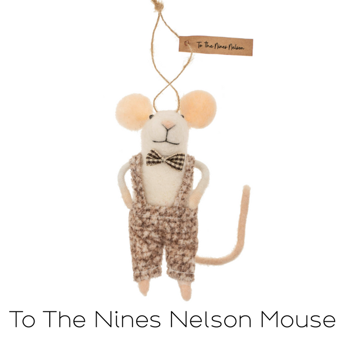 Felt Mouse Ornament - To The Nines Nelson Mouse