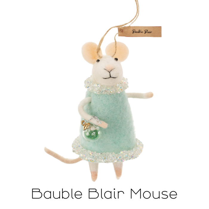 Felt Mouse Ornament - Bauble Blair Mouse