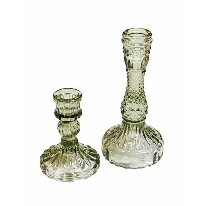 Small Palazzo Glass Candle Holder - Ash