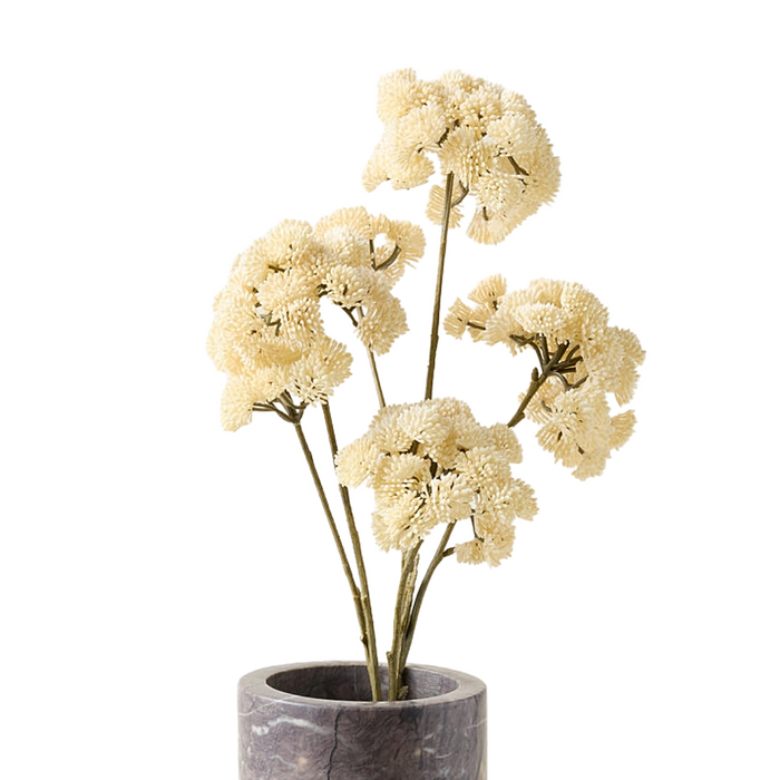 Pom Pom Cream Floral Spray