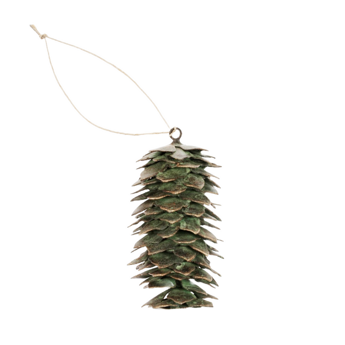 Patina Pinecone Ornament - Large