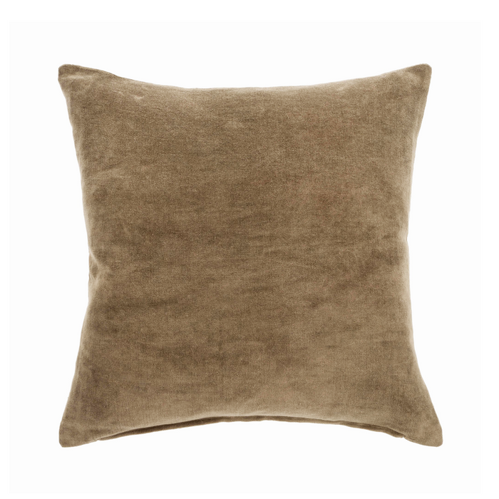 18x18 Vera Velvet Pillow - Carob