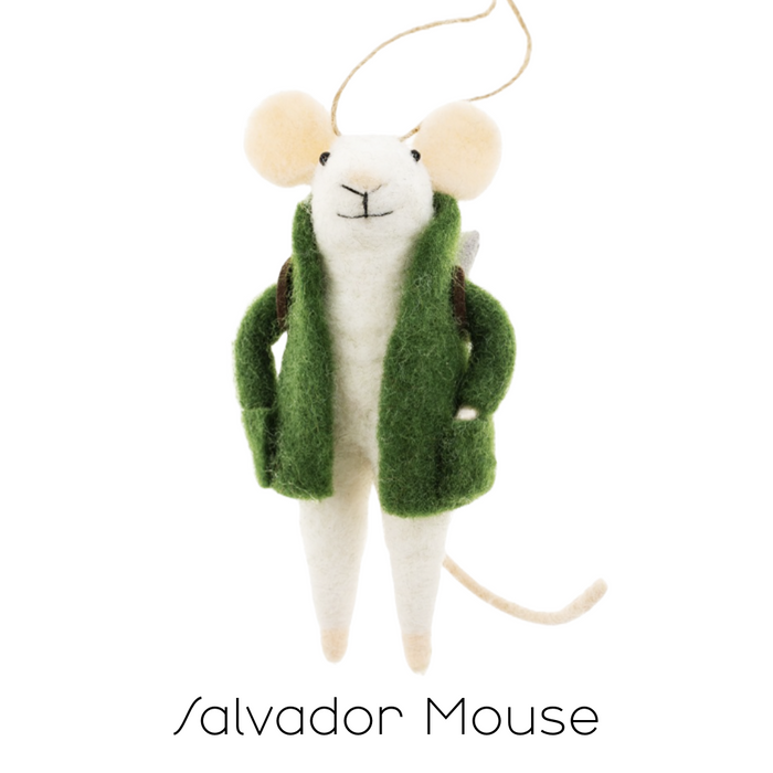 Felt Mouse Ornament - Salvador Mouse