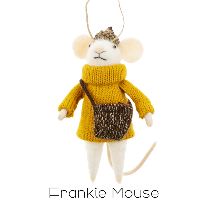 Felt Mouse Ornament - Frankie Mouse