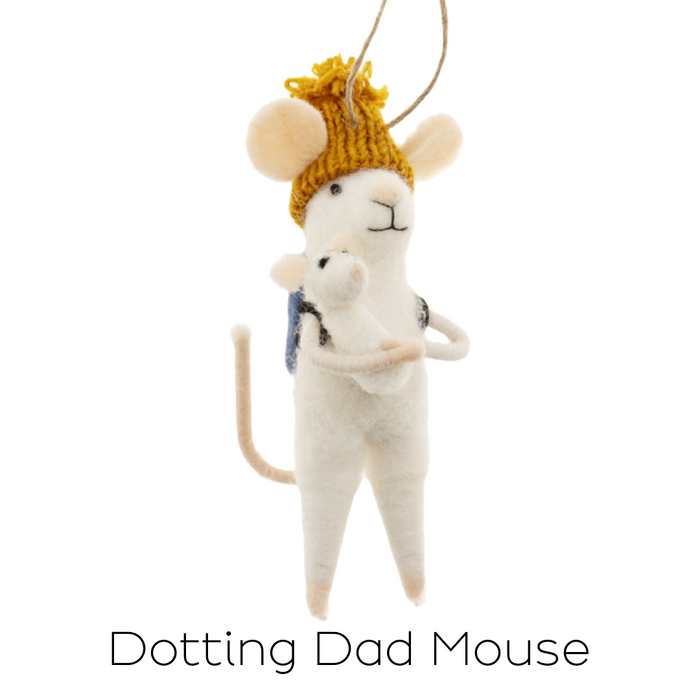 Felt Mouse Ornament - Doting Dad Mouse