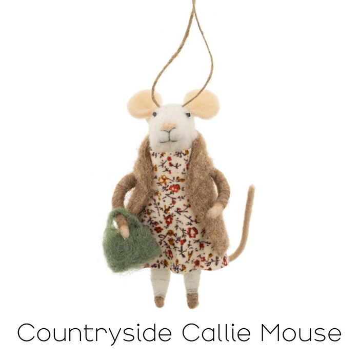 Felt Mouse Ornament - Countryside Callie Mouse