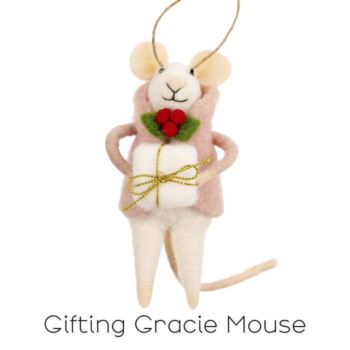 Felt Mouse Ornament - Gifting Gracie Mouse