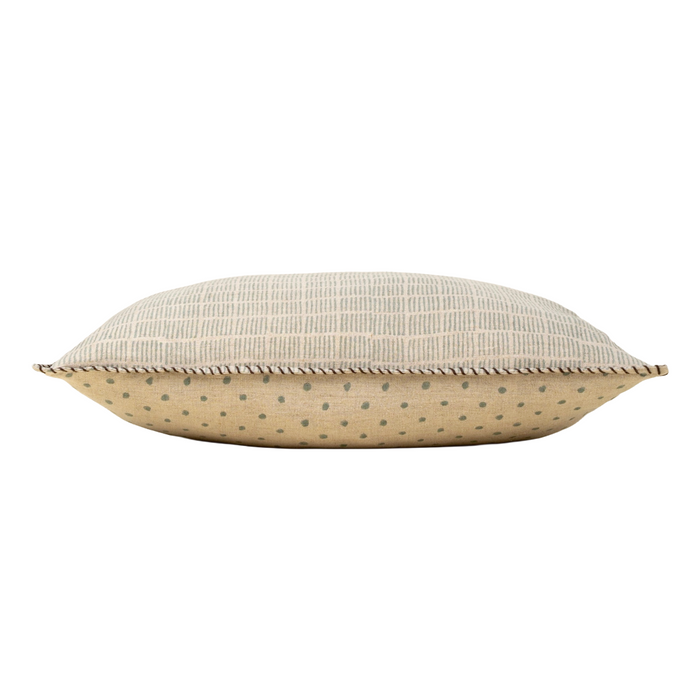 16x24 Dash & Dot Linen Pillow - Blue