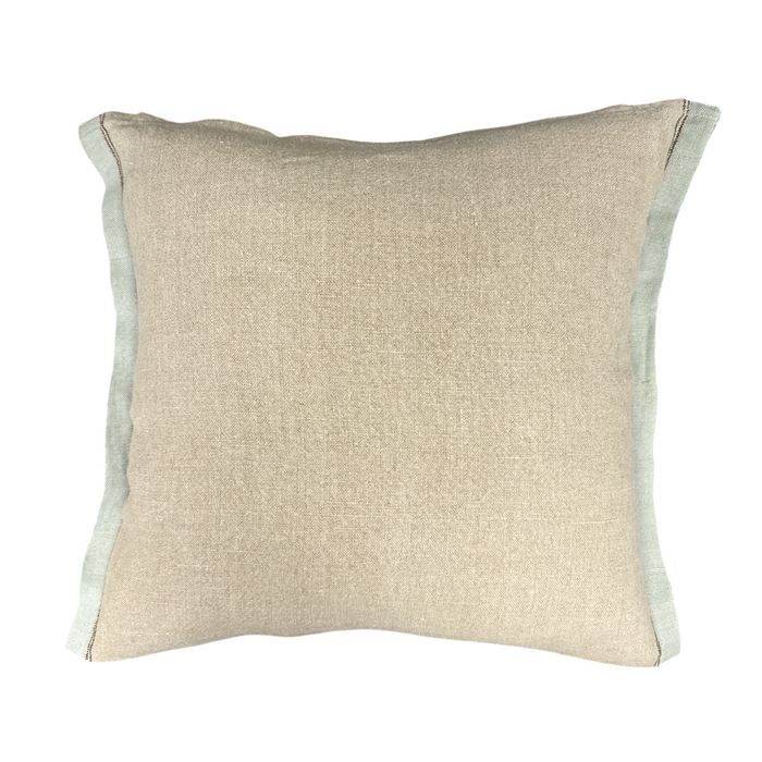 20x20 Selvage Linen Pillow - Sky Blue