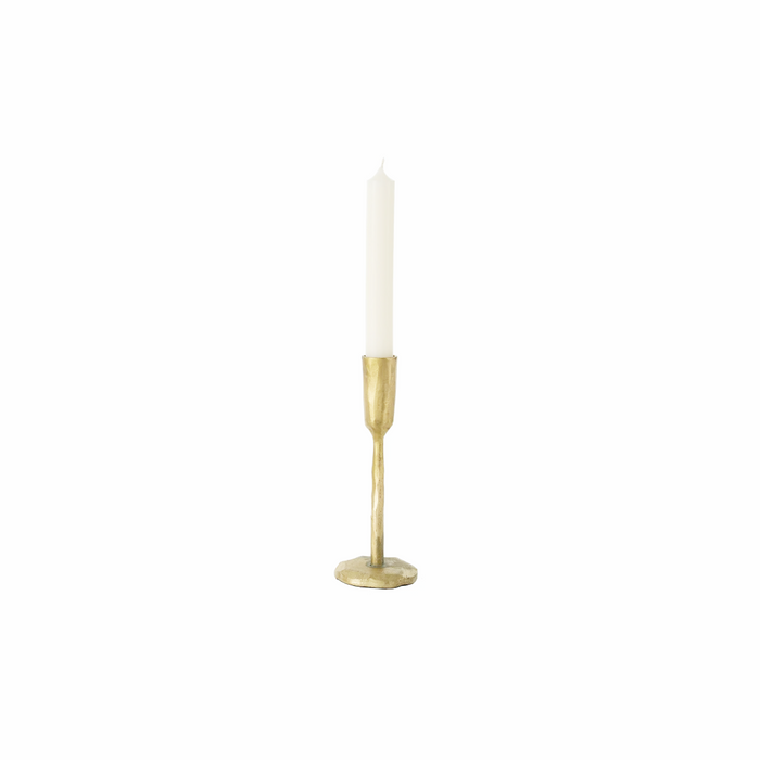 Luna Forged Candlestick Small - Gold