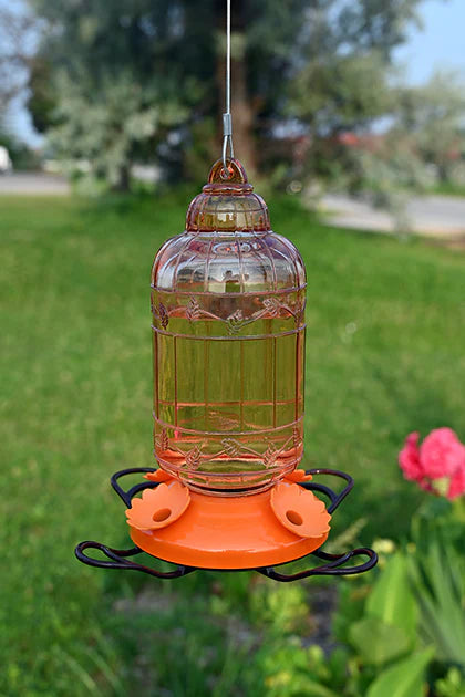 Vintage Glass Oriole Feeder