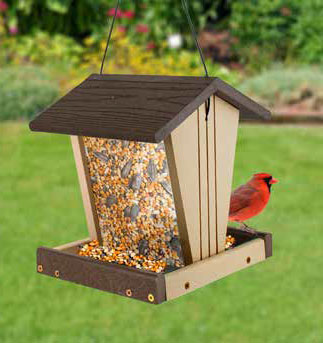 Going Green™ 2.5 lbs Contemporary Medium Hopper Feeder - Going Green Berry Hill - Country Living Products