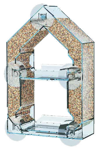 Sneak-A-Peek Heavy Duty Crystal Clear Polycarbonate House-Window 1 lbs. Seed FeeBerry Hill - Country Living Products