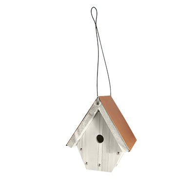 Nantucket White Coppertop Wren House - AudubonBerry Hill - Country Living Products