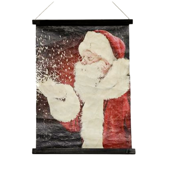 Crinkle Paper Wall Hanger - SANTA