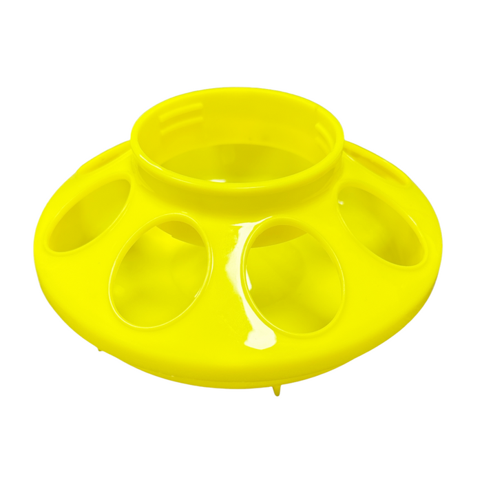 Plastic Quart Feeder Base - Yellow