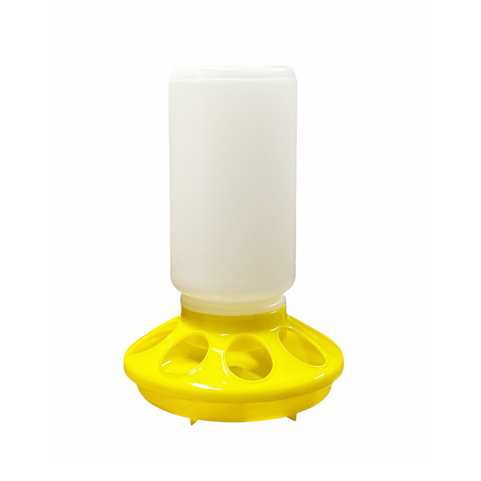 Plastic Quart Feeder Base - Yellow