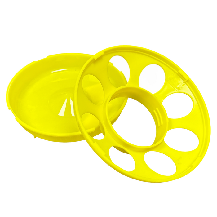 Plastic Quart Feeder Base - Yellow