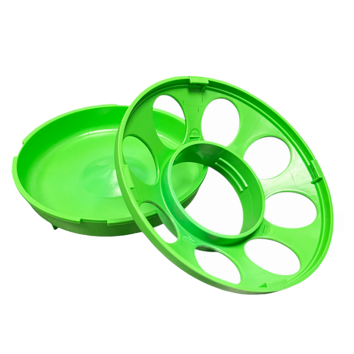 Plastic Quart Feeder Base - Green