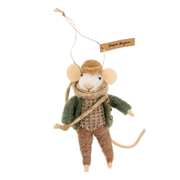 Bookish Benjamin Mouse Ornament