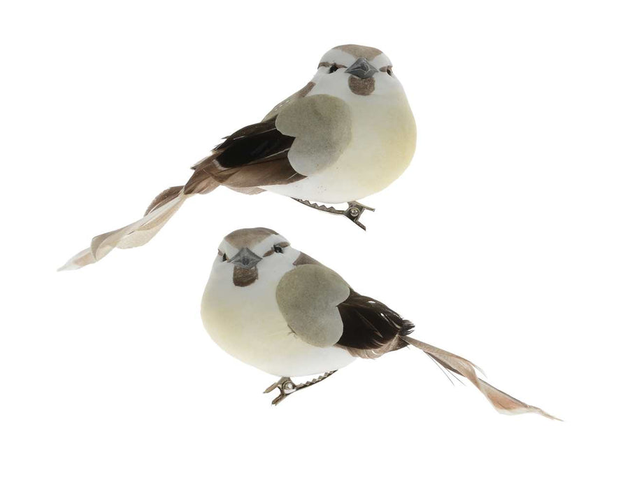 4" Winter Bird Ornament Clip On