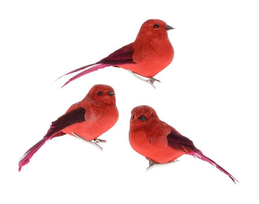 3.5" Red Winter Bird Ornament