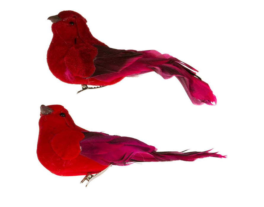 5.5" Red Christmas Bird Ornament