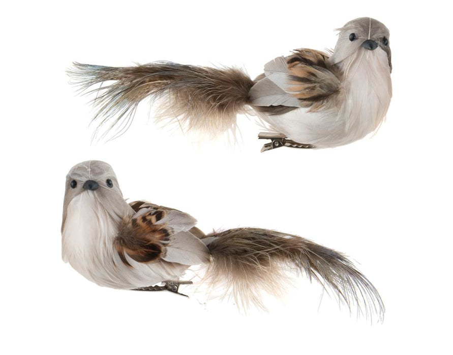 5.5" Fancy Brown Bird on Clip