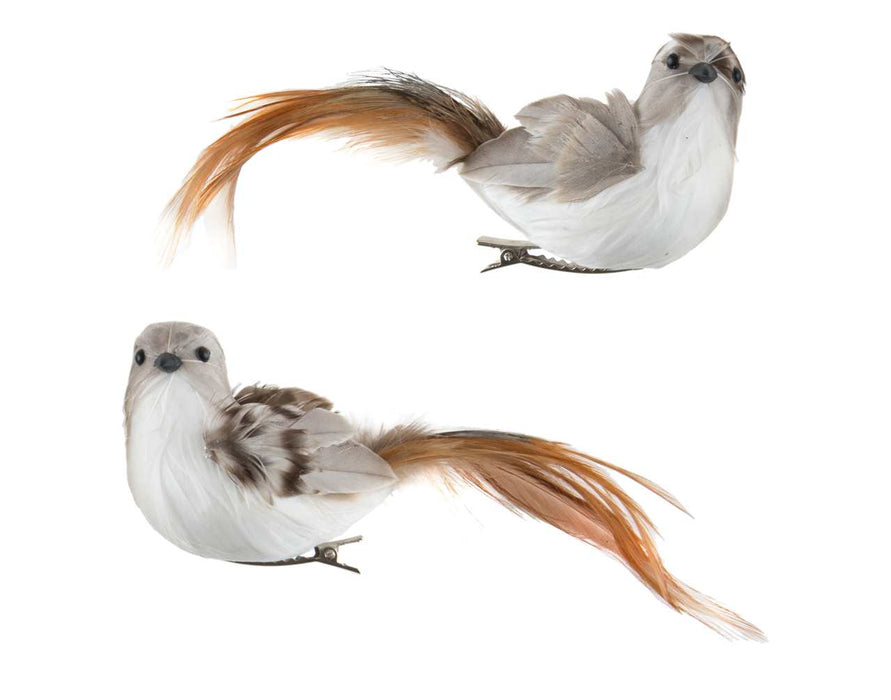 5.5" Fancy Brown Bird on Clip