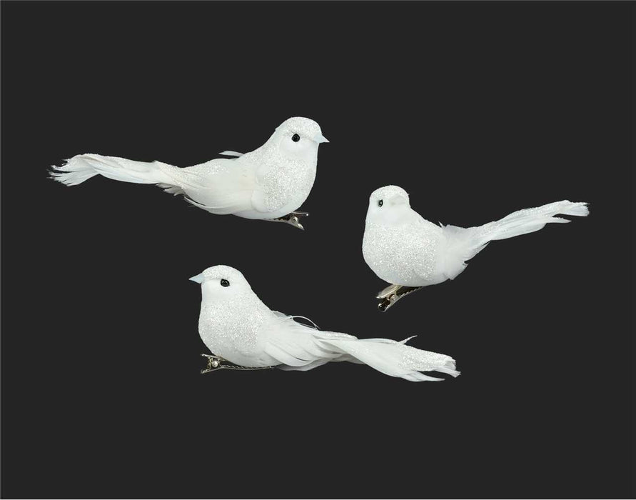 4.5" Dove Ornament Clip On