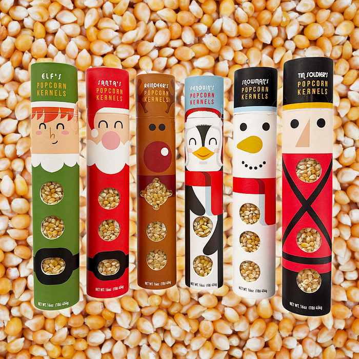 Holiday Popcorn Kernels Tube - Snowman
