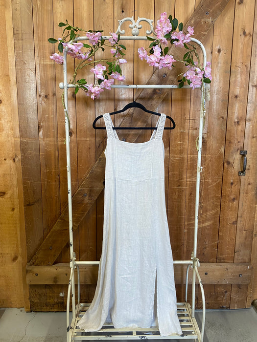 Sleeveless Linen Dress - Cream