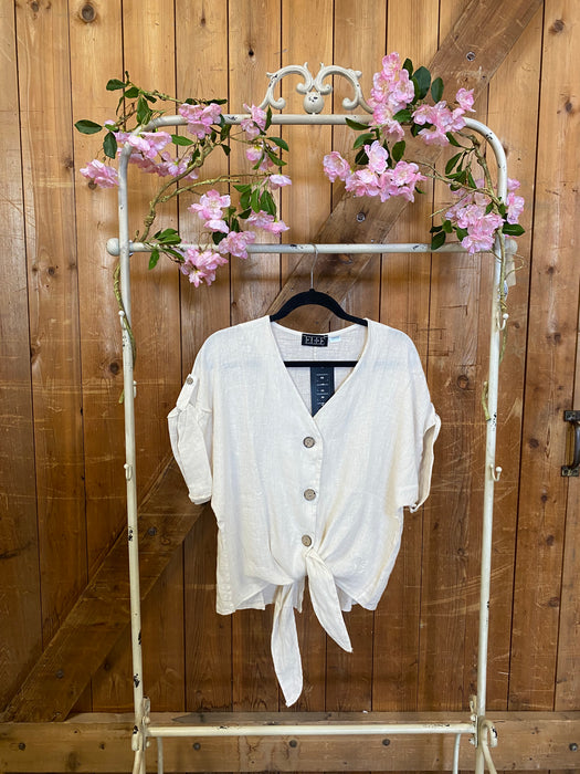 Linen Button Up - Sand