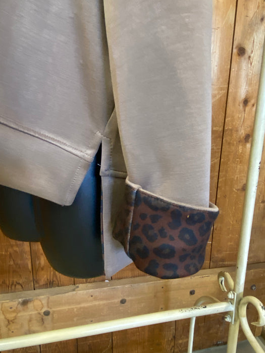 Taupe Animal Print Pullover