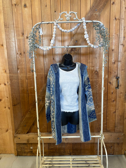 Aztec Hooded Cardigan