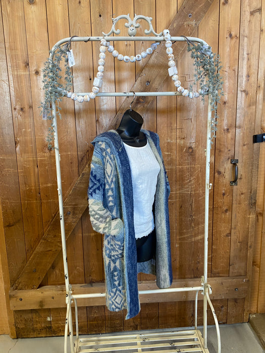 Aztec Hooded Cardigan