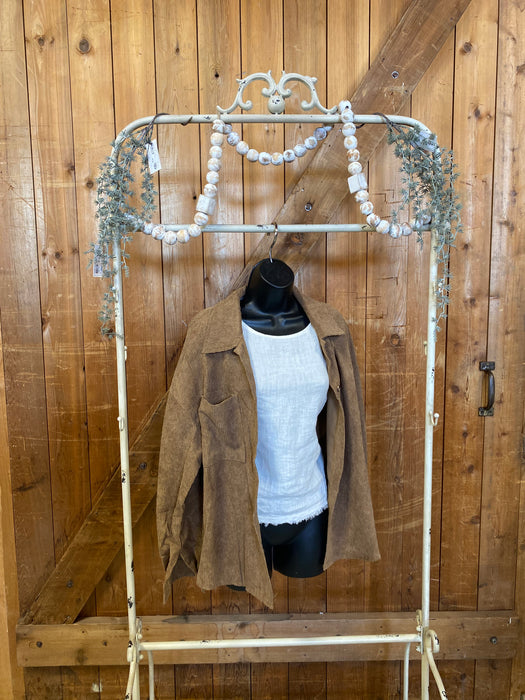 Corduroy Button up Shirt - Caramel
