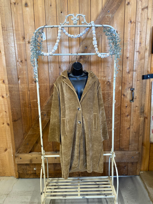 Long Corduroy Jacket - Caramel