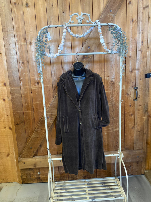 Long Corduroy Jacket - Chocolate