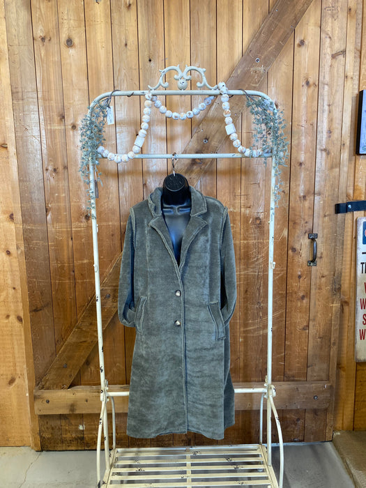 Long Corduroy Jacket - Olive